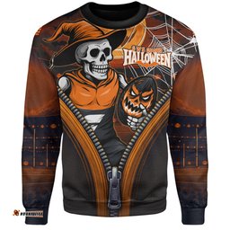 Amazing Aussie Gold Coast SUNS Halloween Night Reaper Zipper Sweatshirt