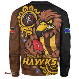 Amazing Aussie Hawthorn Power Through Generations NAIDOC Edition Sweatshirt