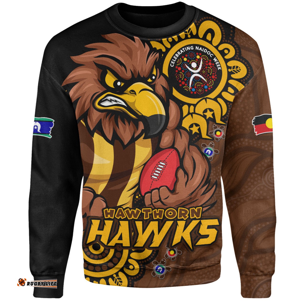 Amazing Aussie Hawthorn Power Through Generations NAIDOC Edition Sweatshirt