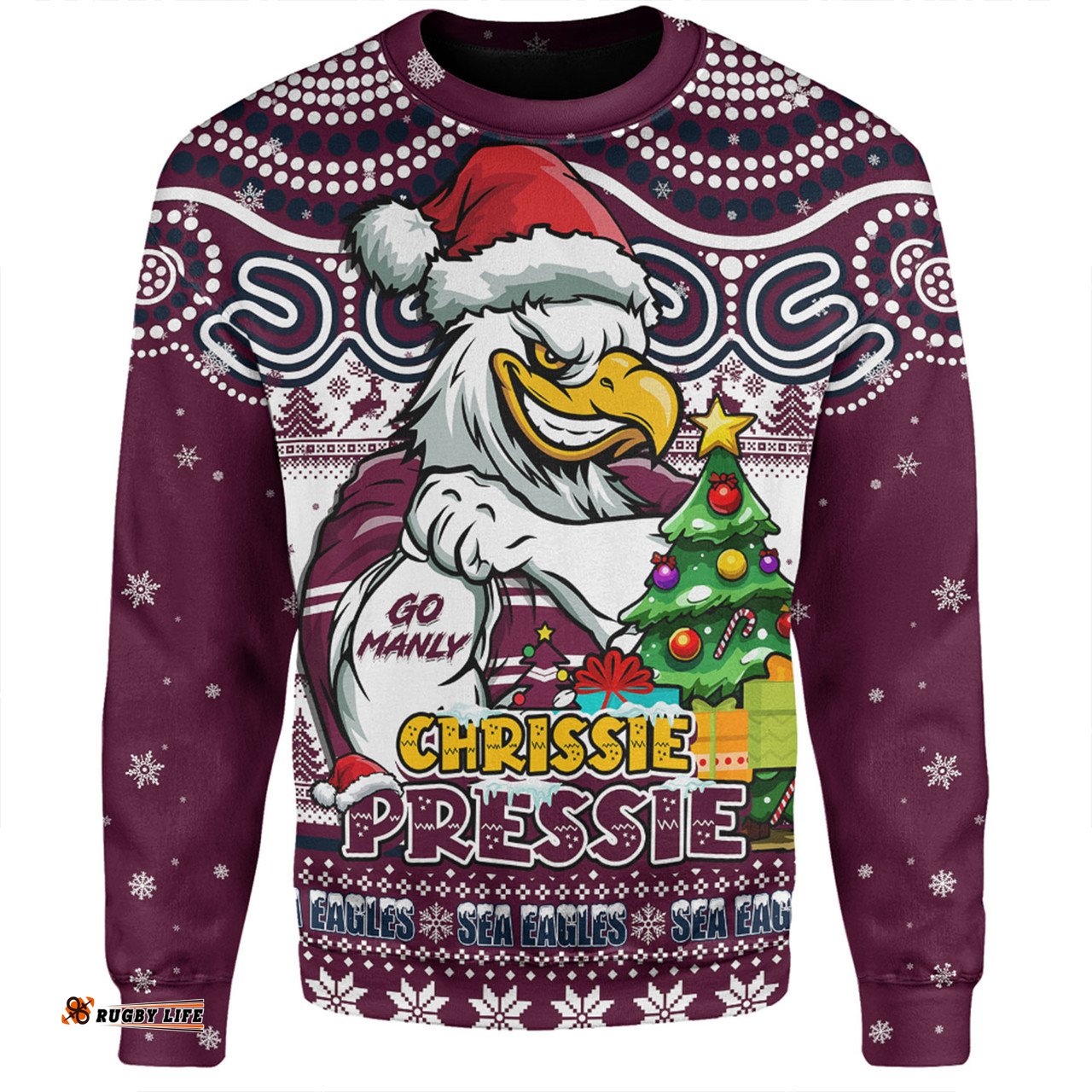Amazing Aussie Manly Warringah Sea Eagles Aussie Ugly Christmas For Die Hard Fan Supporters Sweatshirt