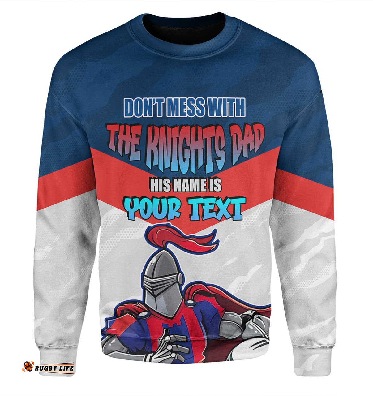 Amazing Aussie Newcastle Knights Father's Day Screaming Dad and Crazy Fan Sweatshirt