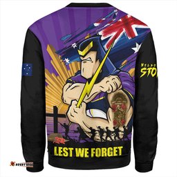 Amazing Aussie Melbourne Storm Fearless ANZAC Defender Sweatshirt
