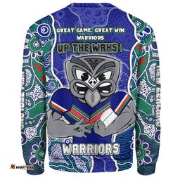 Amazing Aussie New Zealand Warriors Grand Final Custom Custom New Zealand Warriors With Contemporary Style Of Aboriginal Painting  Sweatshirt