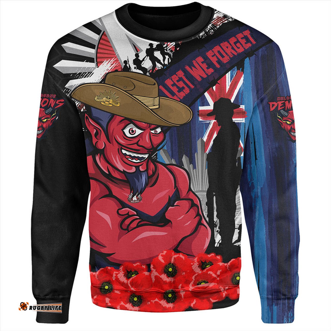 Amazing Aussie Melbourne Anzac Day Honor United In Spirit Sweatshirt