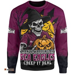 Amazing Aussie Manly Warringah Sea Eagles Dark Moon Rugby Halloween Battle Edition Sweatshirt