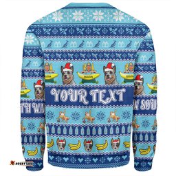 Amazing Aussie New South Wales Big Things Christmas Custom The Big Banana And Blue Heeler Sweatshirt