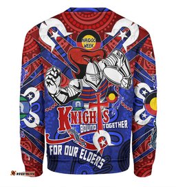 Amazing Aussie Newcastle Knights Naidoc Week Custom Newcastle Knights Naidoc Week For Our Elders Knights Bound Together Sweatshirt
