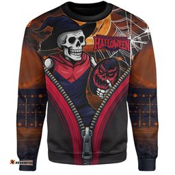 Amazing Aussie Melbourne Halloween Night Reaper Zipper Sweatshirt