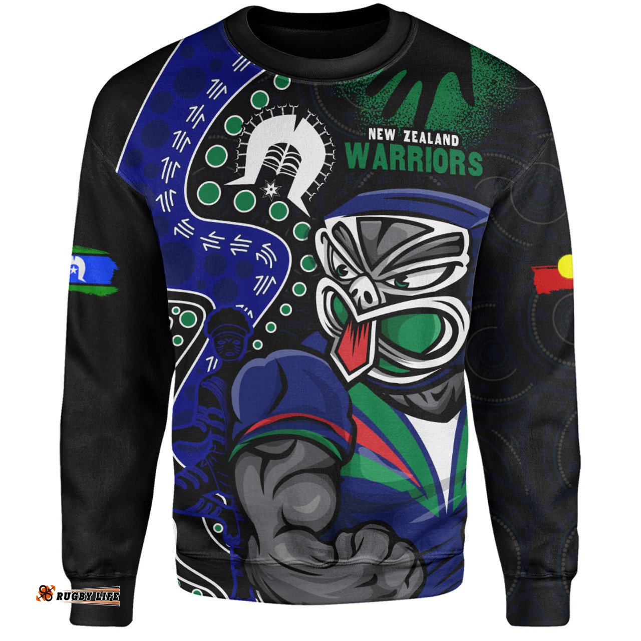 Amazing Aussie New Zealand Warriors NAIDOC Indigenous Warrior Spirit Sweatshirt