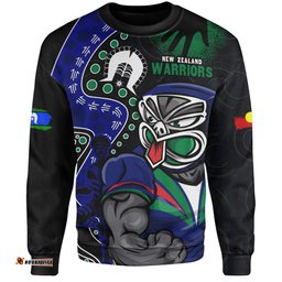 Amazing Aussie New Zealand Warriors NAIDOC Indigenous Warrior Spirit Sweatshirt