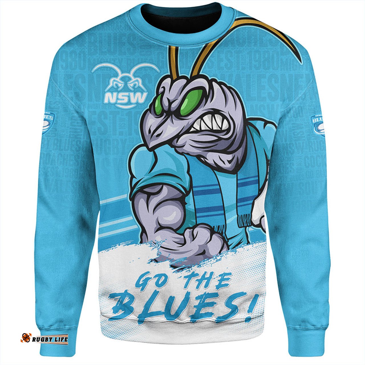 Amazing Aussie New South Wales Blues NSW Blues Word Cloud Style Sweatshirt