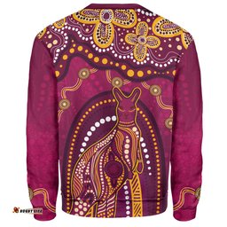 Amazing Aussie Indigenous Australian Aboriginal Kangaroo Dreaming Outback Spirit Edition Maroons Sweatshirt