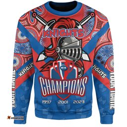 Amazing Aussie Newcastle Knights Sport Custom Talent Win Games But Teamwork And Intelligence Win Championships With Aboriginal Style Sweatshirt