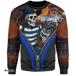 Amazing Aussie GWS GIANTS Halloween Night Reaper Zipper Sweatshirt