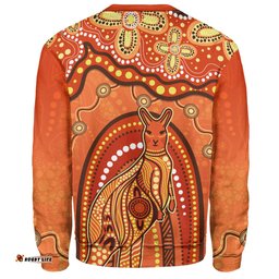 Amazing Aussie Indigenous Australian Aboriginal Kangaroo Dreaming Outback Spirit Edition Orange Sweatshirt