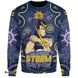 Amazing Aussie Melbourne Storm Aboriginal Pattern Inspired Victory Is Ours Sweatshirt