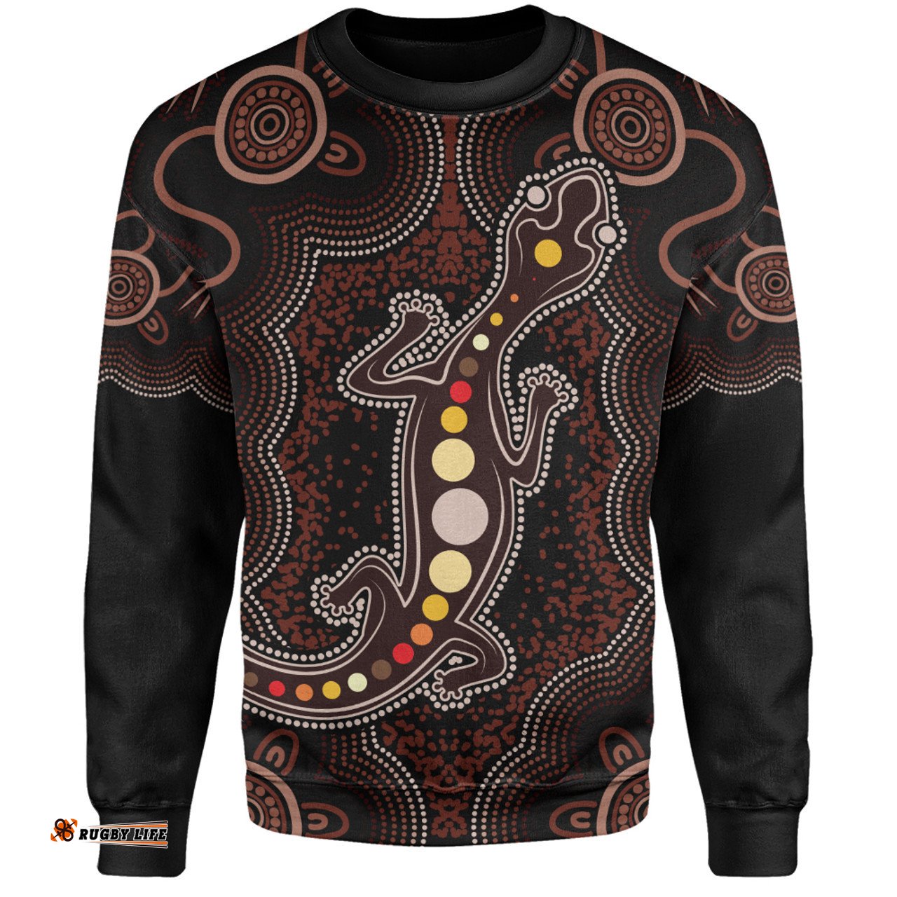 Amazing Aussie Indigenous Australian Aboriginal Aboriginal Gecko Dreaming Path Sweatshirt