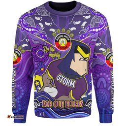 Amazing Aussie Melbourne Storm Naidoc Week Custom For Our Elders Home Jersey Sweatshirt