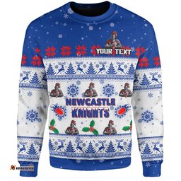 Amazing Aussie Newcastle Knights Christmas Custom Special Ugly Christmas Sweatshirt