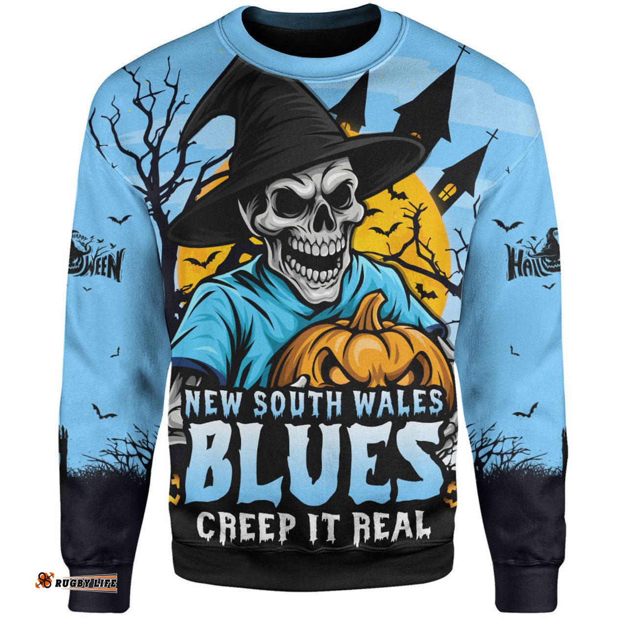 Amazing Aussie New South Wales Blues Dark Moon Rugby Halloween Battle Edition Sweatshirt