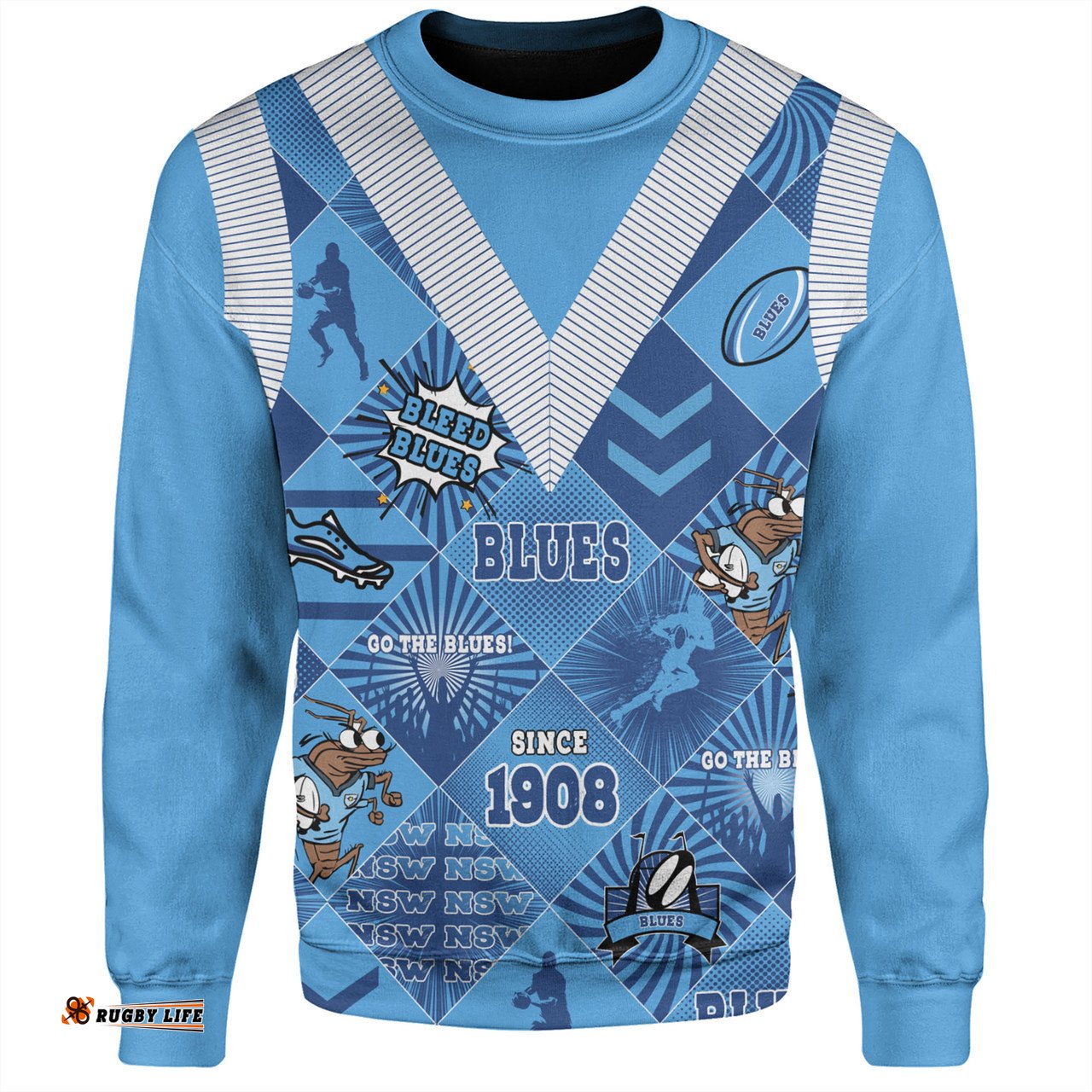 Amazing Aussie Cockroach Sport Argyle Patterns Style Tough Fan For Life Sweatshirt