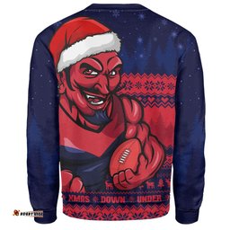 Amazing Aussie Melbourne Merry Christmas Down Under Footy Power Style Sweatshirt