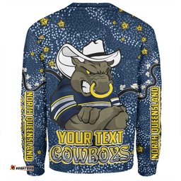 Amazing Aussie North Queensland Cowboys Custom Team With Dot And Star Patterns For Tough Fan Sweatshirt