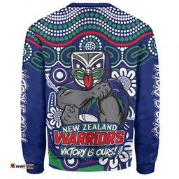 Amazing Aussie New Zealand Warriors Aboriginal Inspired Tough Fan Rugby For Life Sweatshirt