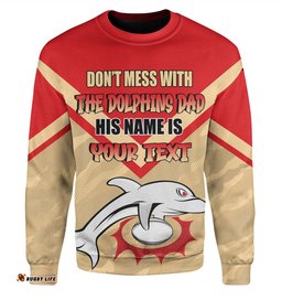 Amazing Aussie Redcliffe Dolphins Father's Day Screaming Dad and Crazy Fan Sweatshirt