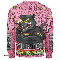 Amazing Aussie Penrith Panthers Custom Team With Dot And Star Patterns For Tough Fan Sweatshirt