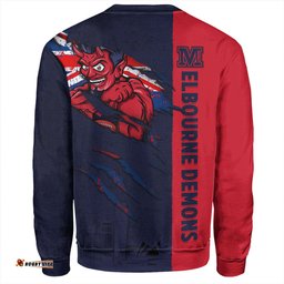 Amazing Aussie Melbourne Burning Passion Of Power Scratch Style Sweatshirt