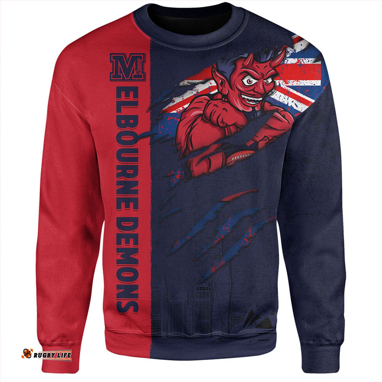 Amazing Aussie Melbourne Burning Passion Of Power Scratch Style Sweatshirt