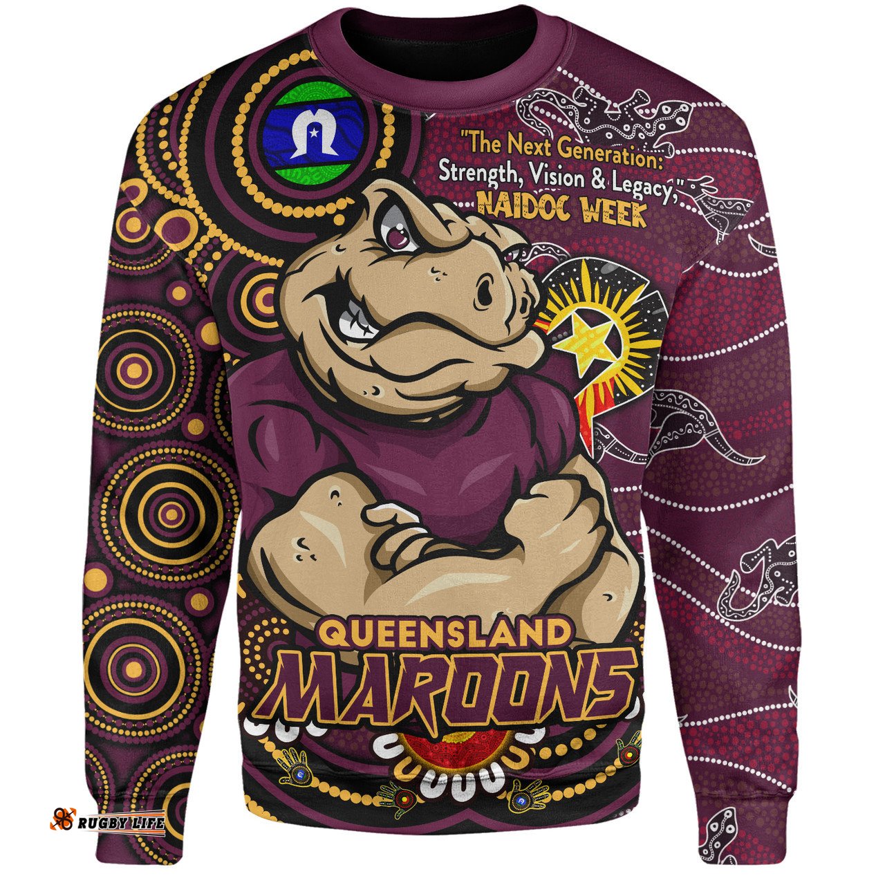 Amazing Aussie Queensland Maroons Spirit Of NAIDOC Series Sweatshirt