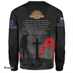 Amazing Aussie New Zealand Anzac Day New Zealand Remember Black Sweatshirt