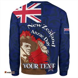 Amazing Aussie New Zealand Warriors Anzac Day Custom FLag Anzac Day Maori Patterns Sweatshirt