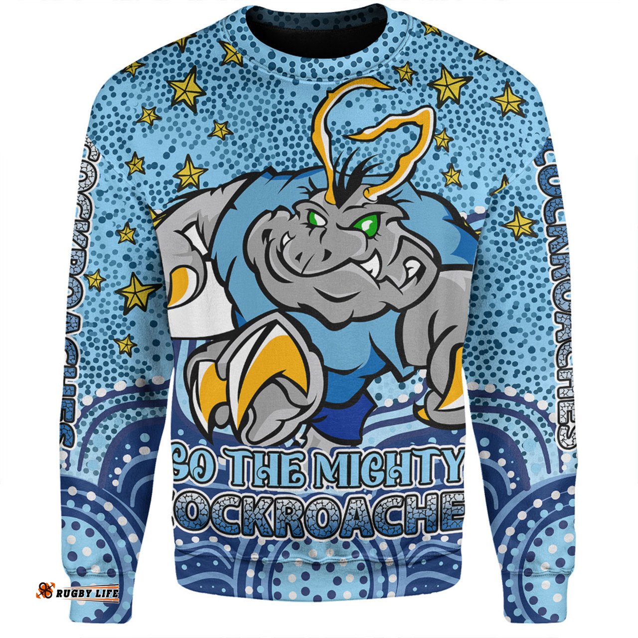 Amazing Aussie New South Wales Cockroaches Custom Custom With Aboriginal Inspired Style Of Dot Painting Patterns  Sweatshirt