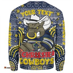 Amazing Aussie North Queensland Cowboys Christmas Custom Christmas Knit Patterns Vintage Jersey Ugly Sweatshirt