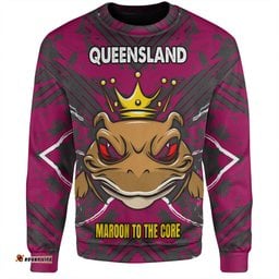 Amazing Aussie Cane Toads Sport Custom Marron To The Core Sweatshirt