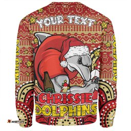 Amazing Aussie Redcliffe Dolphins Christmas Custom Christmas Knit Patterns Vintage Jersey Ugly Sweatshirt