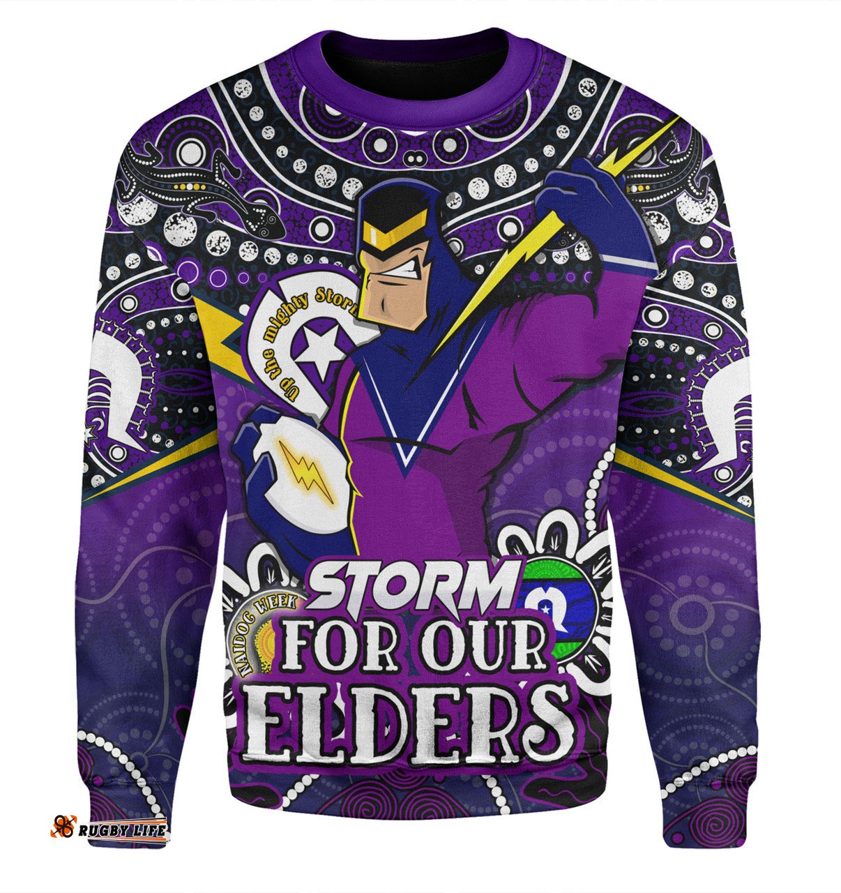 Amazing Aussie Melbourne Storm Naidoc Week Custom Melbourne Storm For Our Elders Sweatshirt