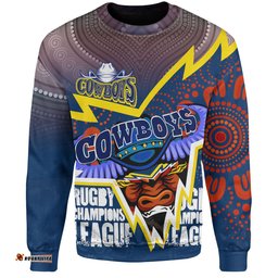 Amazing Aussie North Queensland Cowboys Custom Super North Queensland Cowboys Cows Indigenous Aboriginal Inspired Sweatshirt