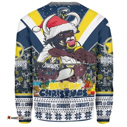 Amazing Aussie North Queensland Cowboys Christmas Custom North Queensland Cowboys Santa Aussie Big Things Sweatshirt