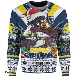 Amazing Aussie North Queensland Cowboys Christmas Custom North Queensland Cowboys Santa Aussie Big Things Sweatshirt