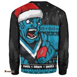 Amazing Aussie Port Adelaide Merry Christmas Down Under Footy Power Style Sweatshirt