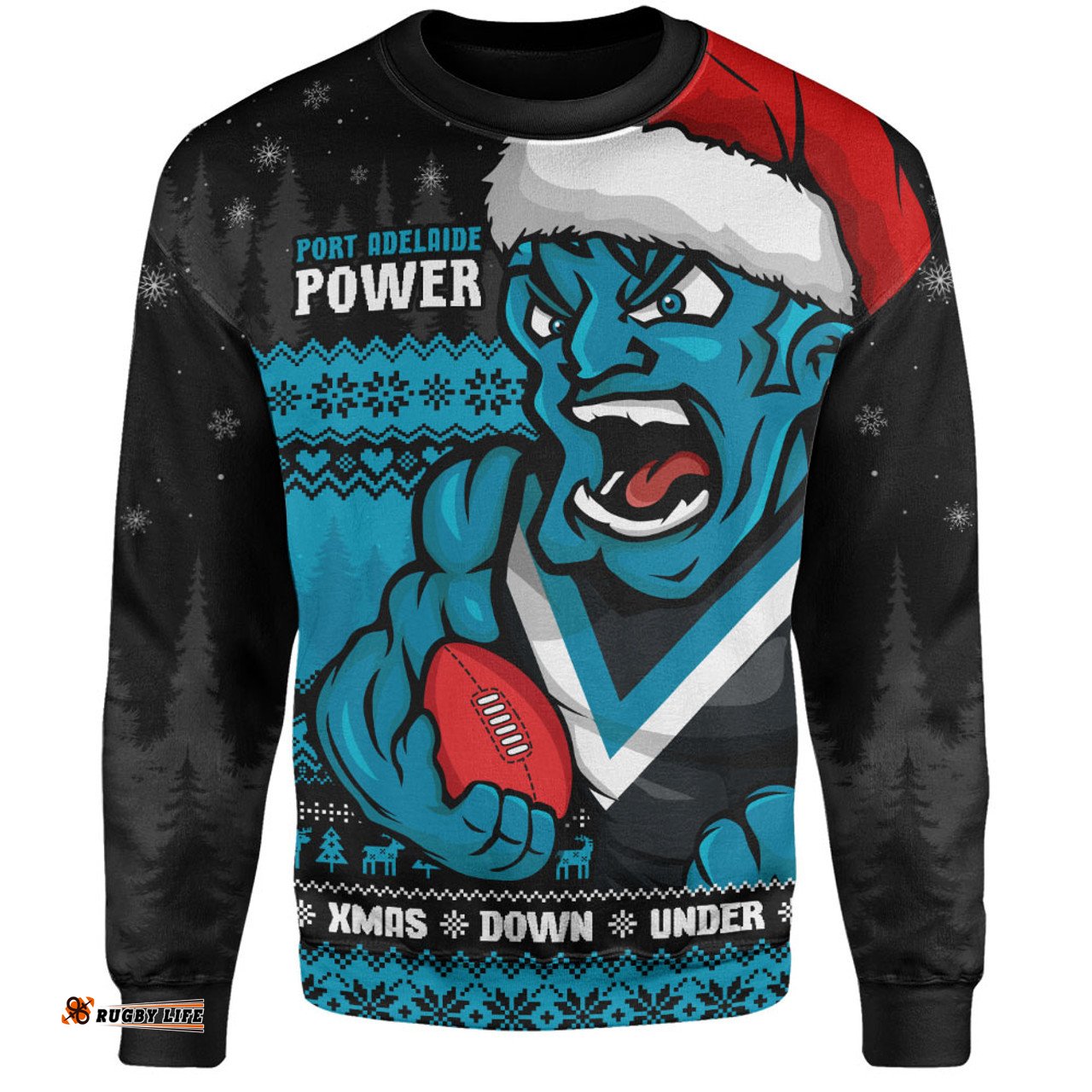 Amazing Aussie Port Adelaide Merry Christmas Down Under Footy Power Style Sweatshirt