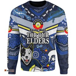 Amazing Aussie North Queensland Cowboys Naidoc Custom For Our Elders Home Jersey Sweatshirt