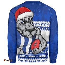 Amazing Aussie North Melbourne Merry Christmas Down Under Footy Power Style Sweatshirt