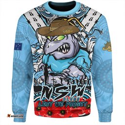 Amazing Aussie New South Wales Blues Ripped Legacy Of The Game The ANZAC Spirit Lives On Sweatshirt