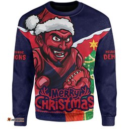 Amazing Aussie Melbourne Santa Scoring Touchdown On Christmas Game Day Sweatshirt