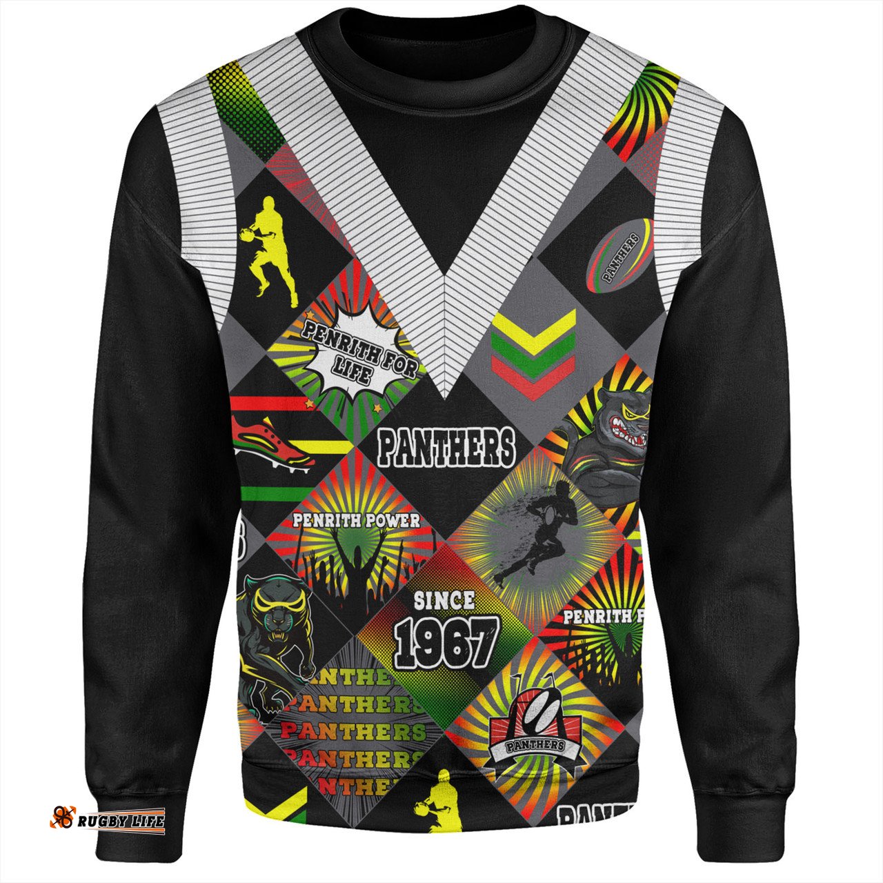 Amazing Aussie Penrith Panthers Argyle Patterns Style Tough Fan Rugby For Life Sweatshirt